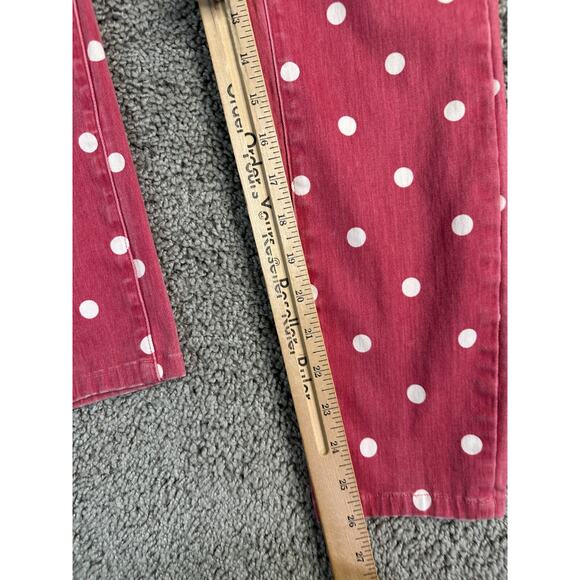 Paige Verdugo Ultra Skinny Jeans Womens 29 Red White Polka Dot Stretch Ladies - Picture 3 of 16